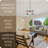 20" 4-Light Farmhouse Pendant Chandelier + Hexagonal Open Design, White Ash Wood Style + Black Finish-4597545