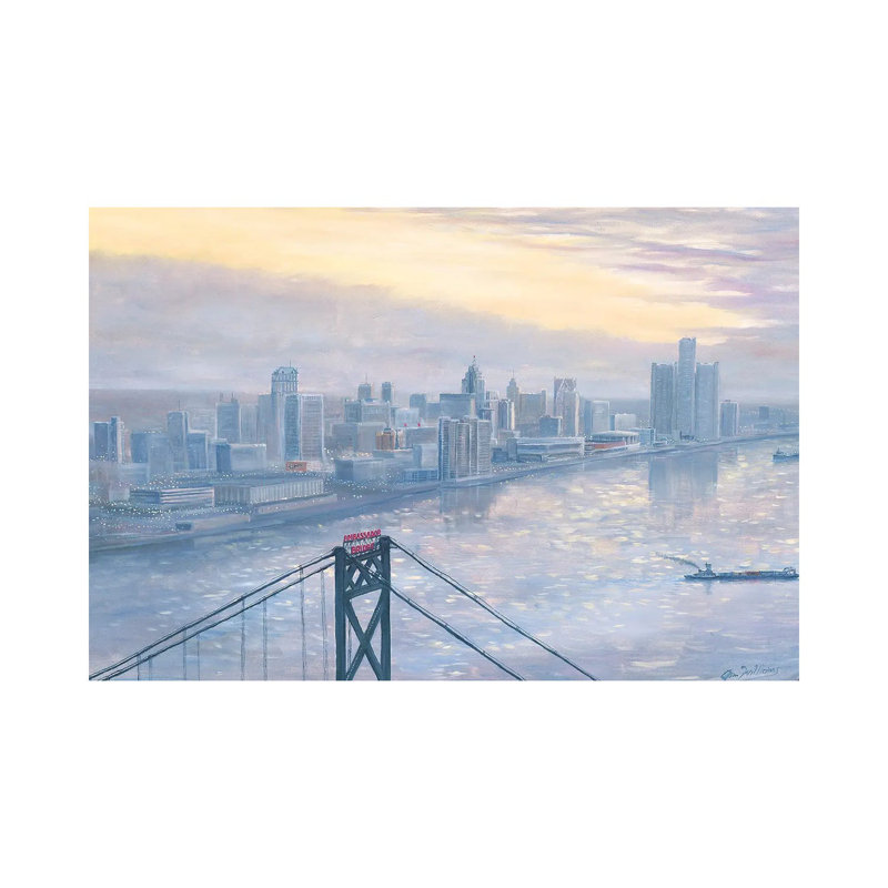 Riverfront At Daybreak by Jim Williams - Wrapped Canvas Painting, 101.6 cm H x 66.04 cm W