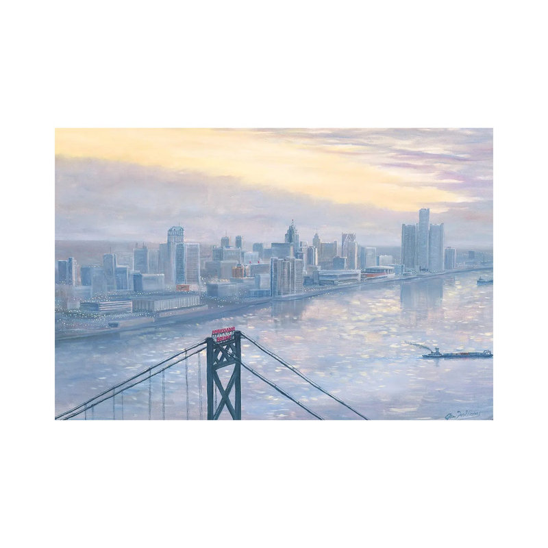 Riverfront at Daybreak 1 Piece Wrapped Canvas Painting, 45.72cm H x 66.04cm W x 1.905cm D