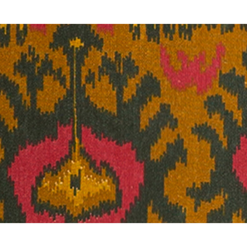 Flatweave Wool Ikat Area Rug in Multi