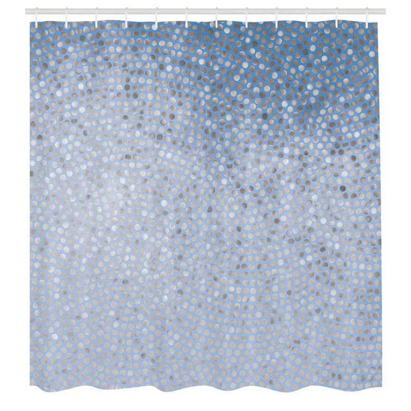 Ensemble de rideau de douche + crochets, 69"H x 84"W, Azure pâle