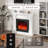 Electric Fireplace with Mantel, Electric Fireplace Insert, With Timer, Remote Control, Adjustable Flame Color, 1400W-150295632