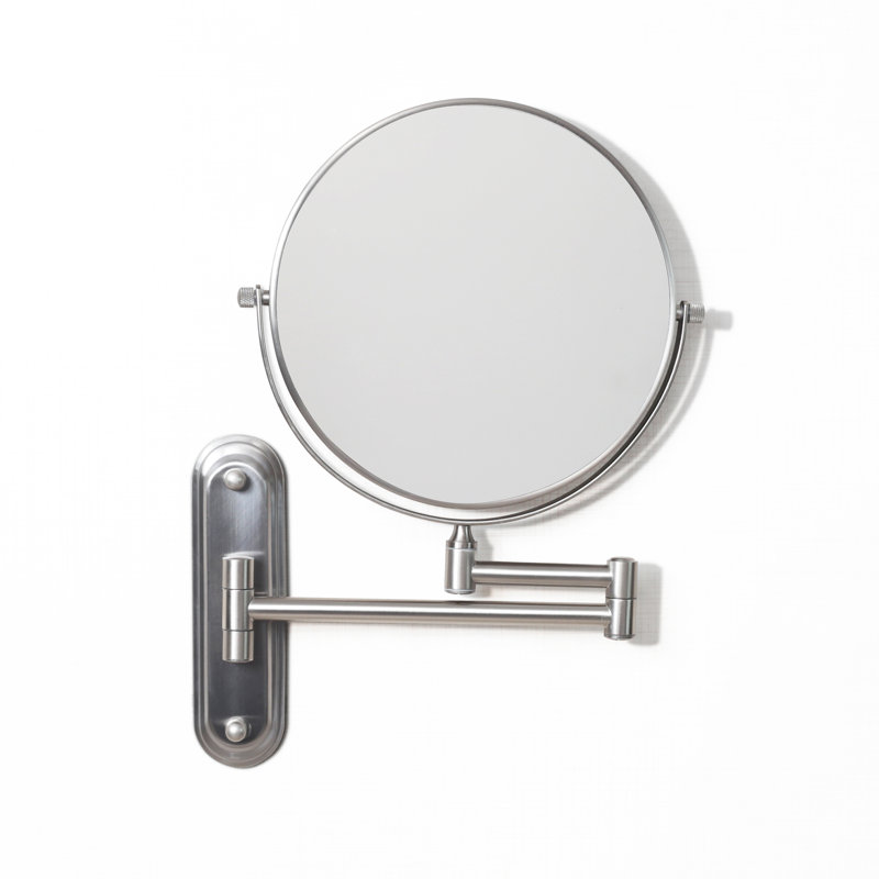 Afraz Metal Wall Mirror, Brushed Nickel
