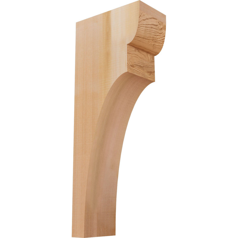 Yorktown Corbel, H 26 po x l 5,5 po x P 10 po, Cèdre rouge, Lisse
