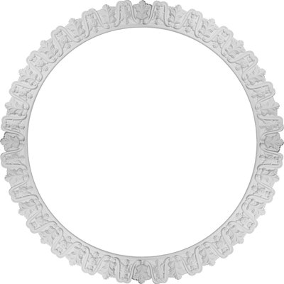 57 3/8"OD x 46 1/8"ID x 5 5/8"W x 1"P Tirana Ceiling Ring w/ Blackthorne Center Onlays