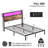 Hugo Modern Platform Bed Frame with 2-Tier Wood Storage Headboard LED Lights and Charging Station-248907181-232753174