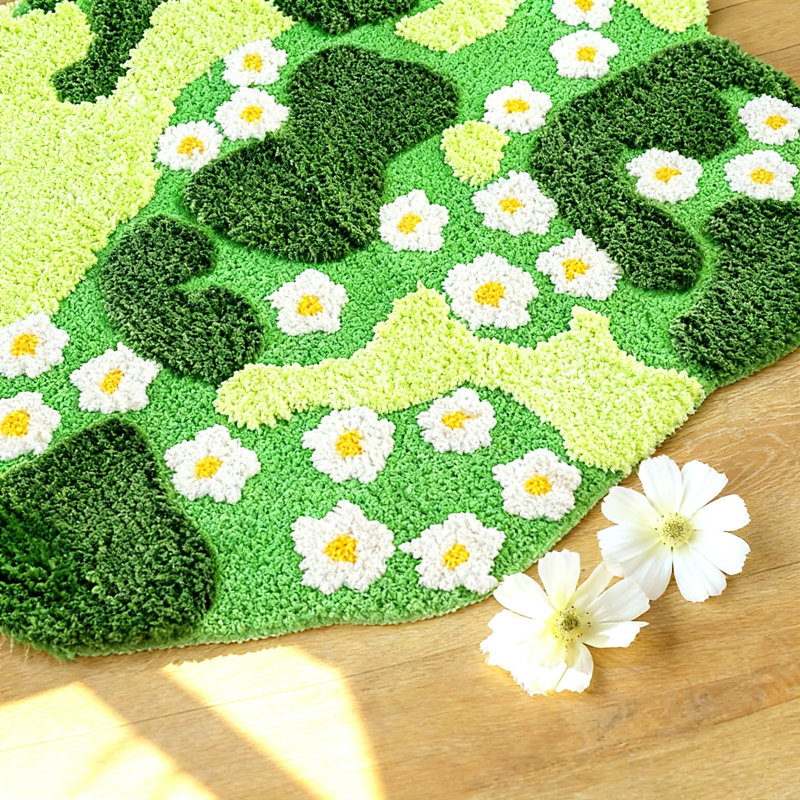 Tapis vert pour salle de bain Moss