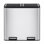 Très grande poubelle et poubelle de recyclage double, poubelle de cuisine en acier inoxydable 18,5 gallons (70L), 2 seaux intérieurs amovibles, couvercle à fermeture douce, résistant aux empreintes digitales, conception robuste