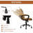 Clatina PU Leather Executive Office Chair Swivel Adjustable Height Mid-Back, BrownCushion