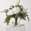 Peace On Earth - Fluffy White Hydrangea, Peony, Christmas Amaryllis With Pine & Snowberry Holiday Centerpiece Arrangement