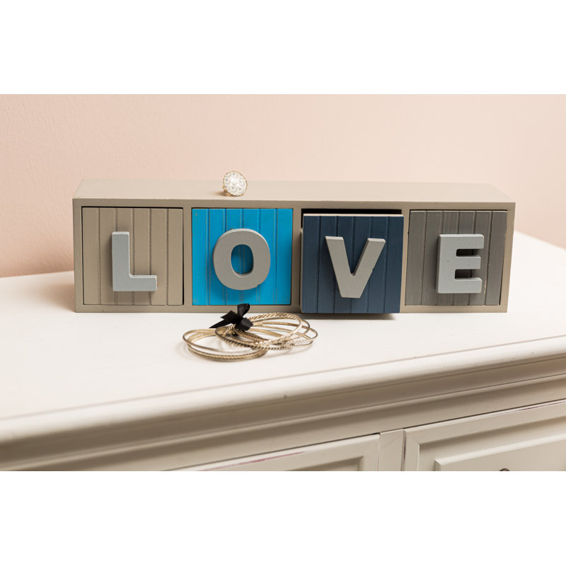 Remagne Jewellery Box + Drawers, Blue-Grey