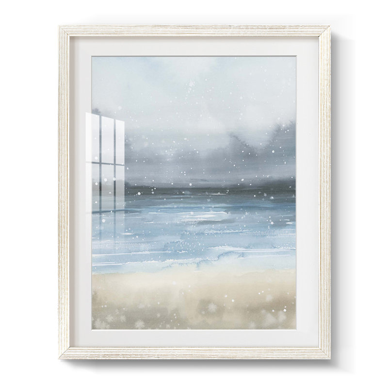 Verre bleu californien - Toile tendue avec châssis, Blanc