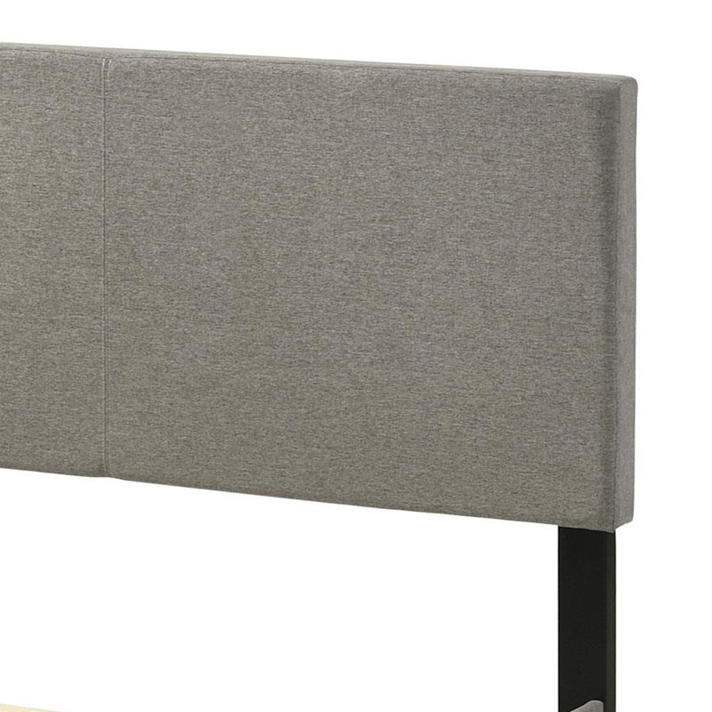 Fabric Upholstered Panel Bed, Taupe, Full