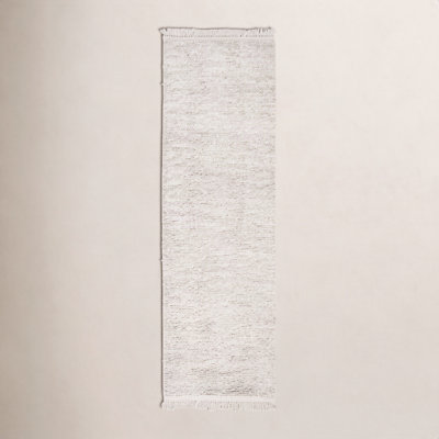 Wyly Beige Handmade Shag Wool Rug