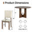 Ensemble de table et de chaises de salle à manger transitionnelles pour 4 personnes, comprenant une table ronde et 4 chaises de salle à manger rembourrées.-1447309064-1447309069