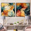 Idris - Ensemble de 2 collages carrés botaniques abstraits-101847483-101847478