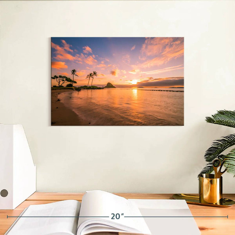 Coucher de soleil tropical Gillard Hawaii, H 8 po x l 12 po