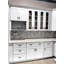 Armoire de base à porte simple en bois massif blanc Shaker, pour la cuisine, la buanderie et la salle de bain.-1058067863