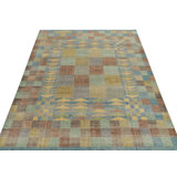 Distressed Homage Wool Geometric Area Rug