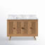 Ensemble de meuble-lavabo simple autoportant avec plateau en marbre de 48 po Harper-1473707399-1478916832