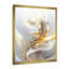 Sphère dorée fractale sur fond blanc sur toile-102986878-102986865
