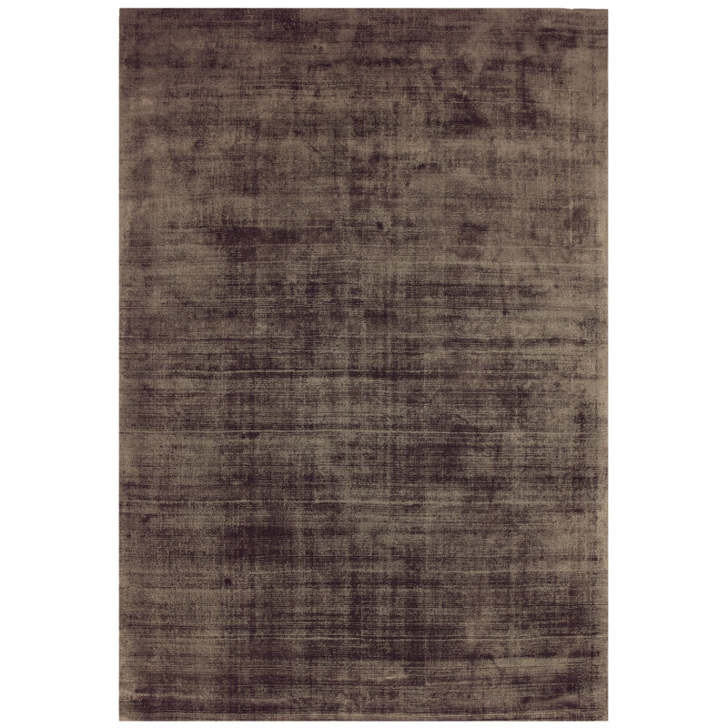 Doris Plain Silky Chocolate Rug, Rectangle 200 x 290cm