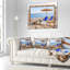 Coussin décoratif beach à effet encadré avec chaises mer shore-30057680-30057684