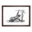 Three-Toed Sloth in Black & White by George Shaw - Picture Frame Drawing Print-55610949-55610952