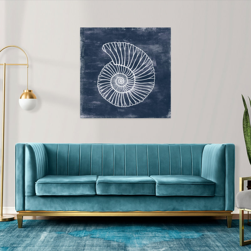 Art mural abstrait contemporain Nautilus, H 36 po x l 36 po
