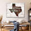  Texas Home Map, reproduction sur toile-1836699778