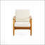 Fauteuil club Willowbrook en bois d'acacia avec des lattes pour des sièges d'extérieur durables et élégants