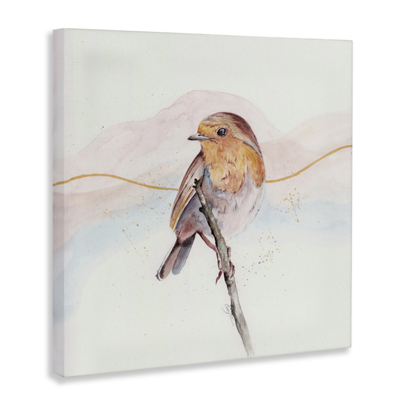 Toile subtile perchée Songbird, design par Cady, H 17 po x l 17 po