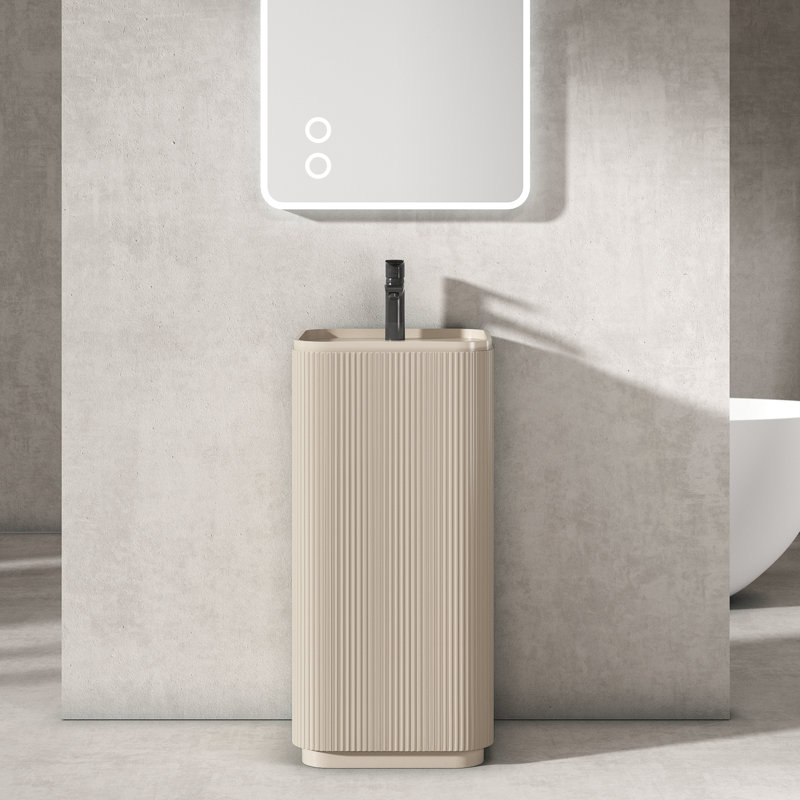 Lavabo de salle de bain sur pied 34 po