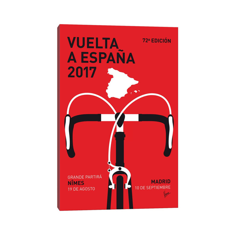 Vuelta A España Minimal Poster 2017 by Chungkong - Wrapped Canvas Print, 101.6cm H x 66.04cm W