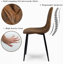 47cm H Upholstered Dining Chair in Brown