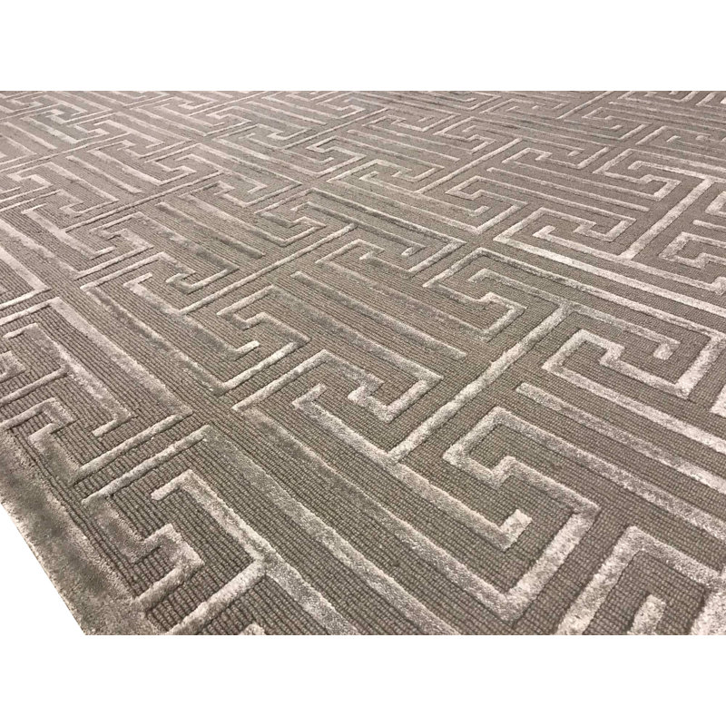 Windsom Geometric Area Rug in Brown