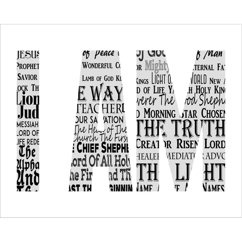 "Noms de Jésus I AM Silhouette" par Inspire Me, art mural sur toile