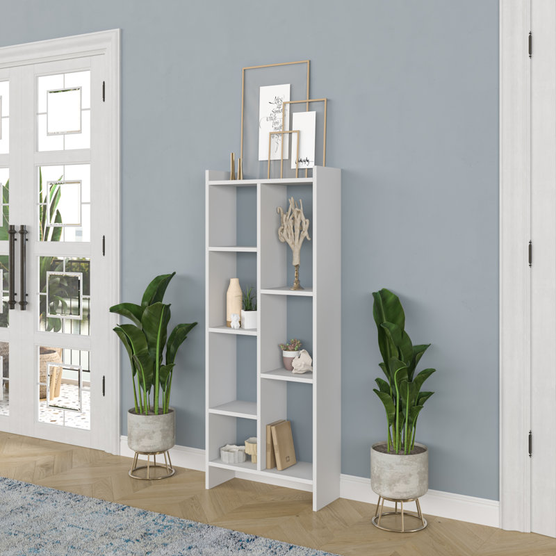Gjylnaze 63'' H x 24.89'' W Standard Bookcase, White