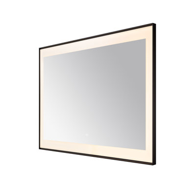 Lexington 48" W x 36" H x 2.28" D, LED Lighted Slim Frame Mirror, Defogger, 3 Color Temperature Lighting, Wall Mount Vertical or Horizontal Installation
