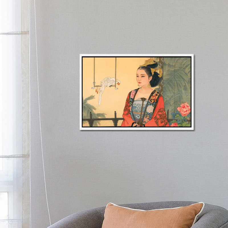 Beauty From Afar - Painting on Canvas, 66.04 cm H x 45.72 cm W, White Framed