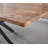 Rectangle MDF Dining Table, Printed Walnut Table Top And Black Metal Base-1891329137