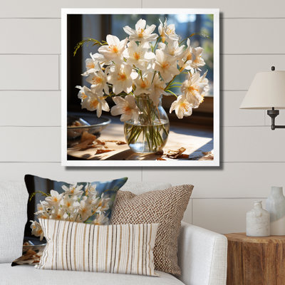 Nature morte avec bouquet de jonquilles - reproduction sur toile