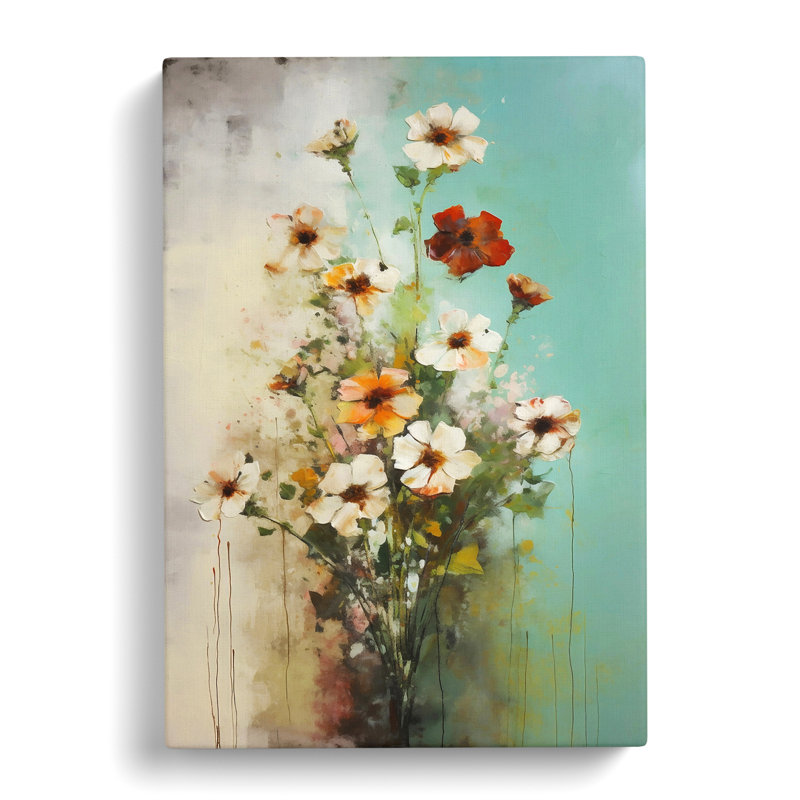 Welling Flowers Mid Century Modern Vol.15 - Wrapped Canvas, 76cm H x 50cm W x 3cm D