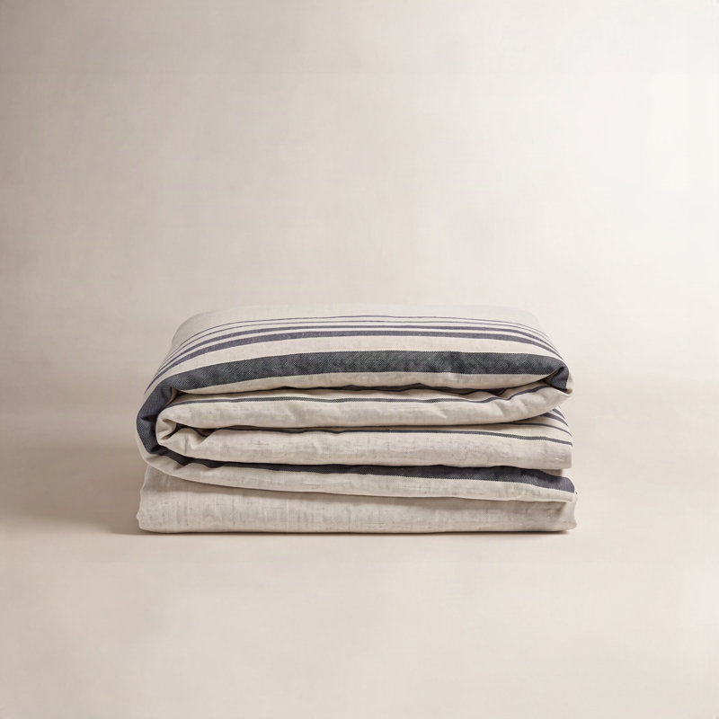 Linen Chenille Stripe Duvet Cover, Twin/Twin XL Duvet Cover