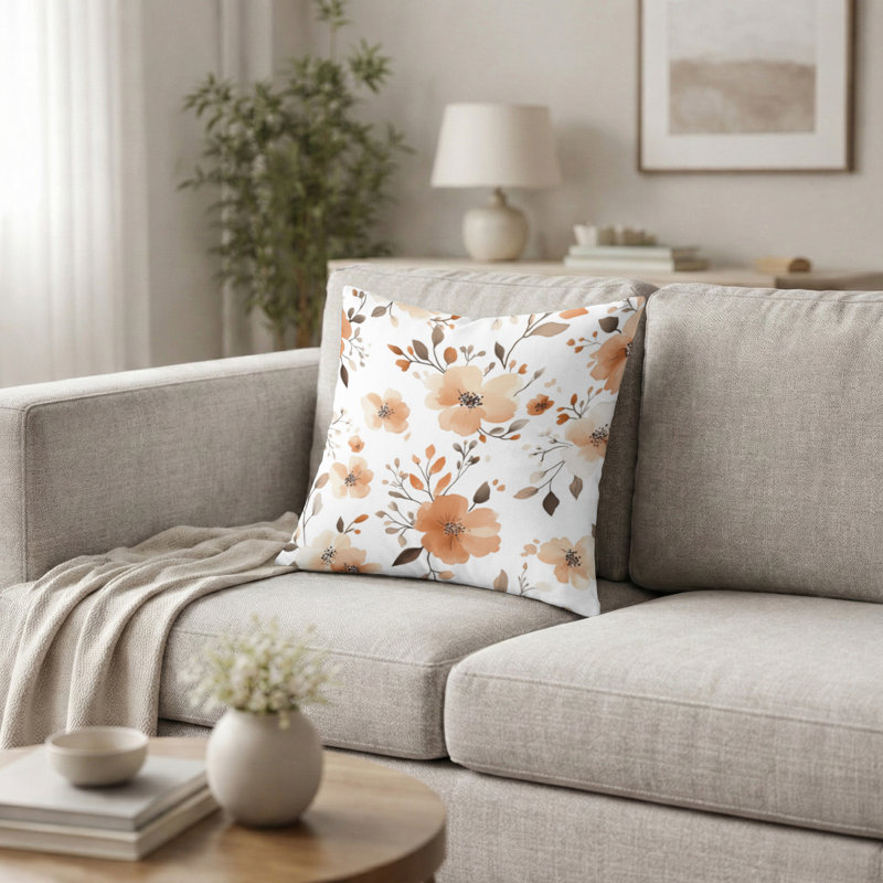 Coussin Floral, H 18 po x l 18 po