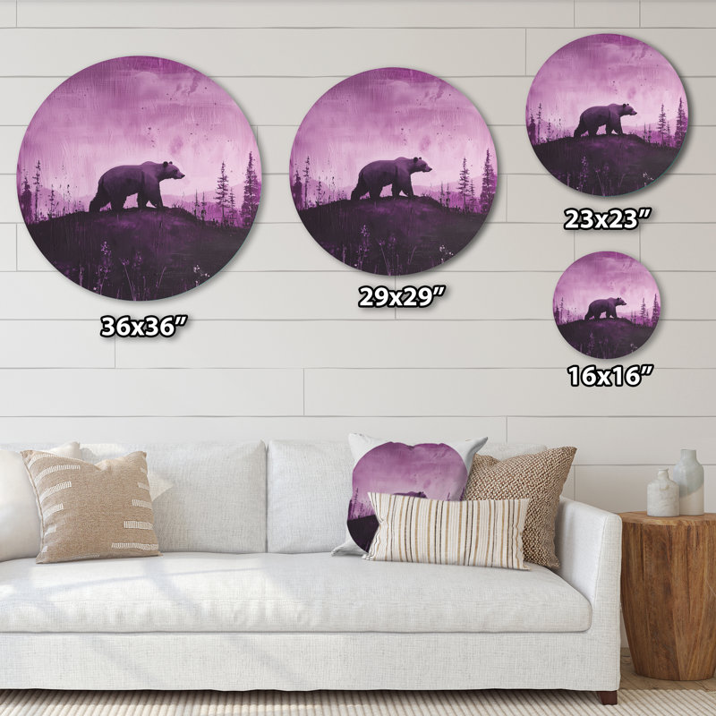 Neetu - Ours rond, impression murale, H 16 po x l 16 po
