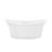 DreamLine Continuum 66 in. L x 36 in. W x 27 3/8 in. H Acrylic Double Slipper Freestanding Tub, Polished Nickel-118166216