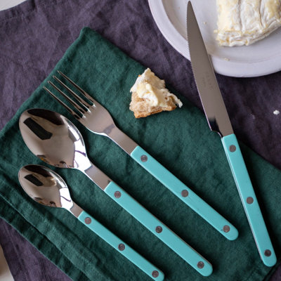 Bistrot Solid 4 - Piece Stainless Steel Flatware Set - Service for 1