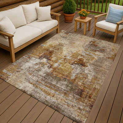 Machine Washable Indoor/Outdoor Efimenko ACN2300 Abstract Rug