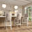 Modern Swivel Bar Stool with Tall Back Support